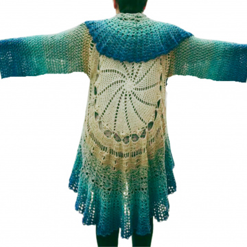 häkelanleitung cal kreisjacke sunlight in 6 teilen - pdf-datei zum sofortdownload, einheitsgröße - bei Crazypatterns (Link in der Beschreibung)