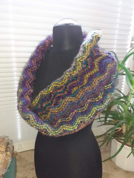 strickanleitung möbius-loop "zickzack" - pdf-datei zum sofortdownload, einheitsgröße